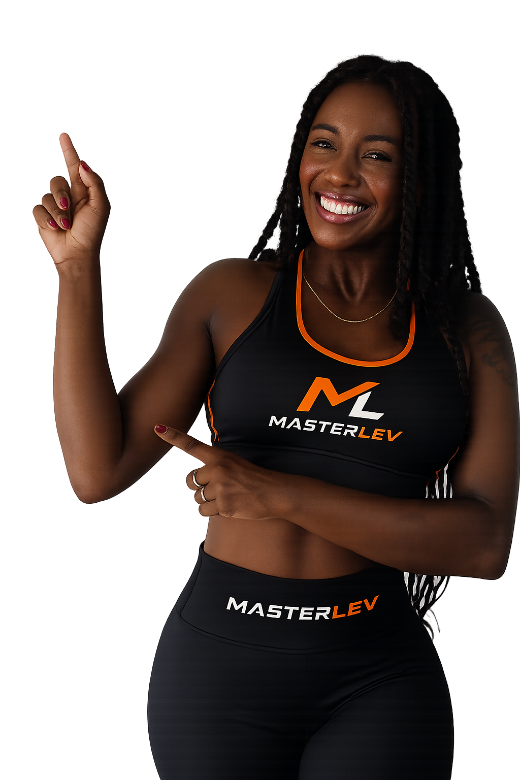 Monique usando uniforme MasterLev